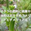 オクラの肥料に鶏糞や油粕はおすすめ？メリットとデメリットとは？