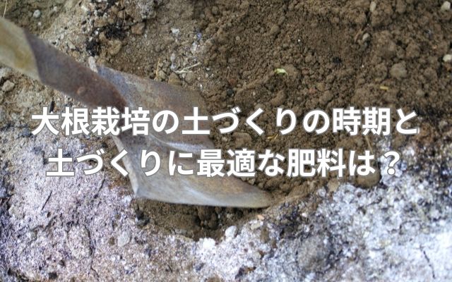大根栽培の土づくりの時期と土づくりに最適な肥料は？