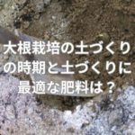 大根栽培の土づくりの時期と土づくりに最適な肥料は？